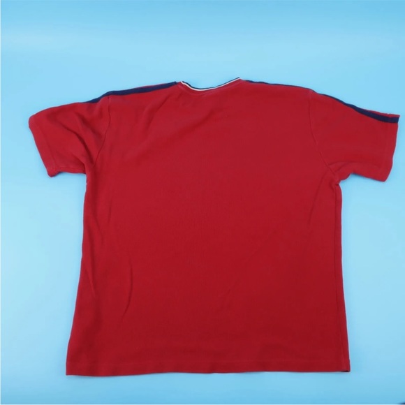 Vintage 90s Tommy Jeans Shirt Mens Red Casual Short Sleeve Size XL - Picture 2 of 4